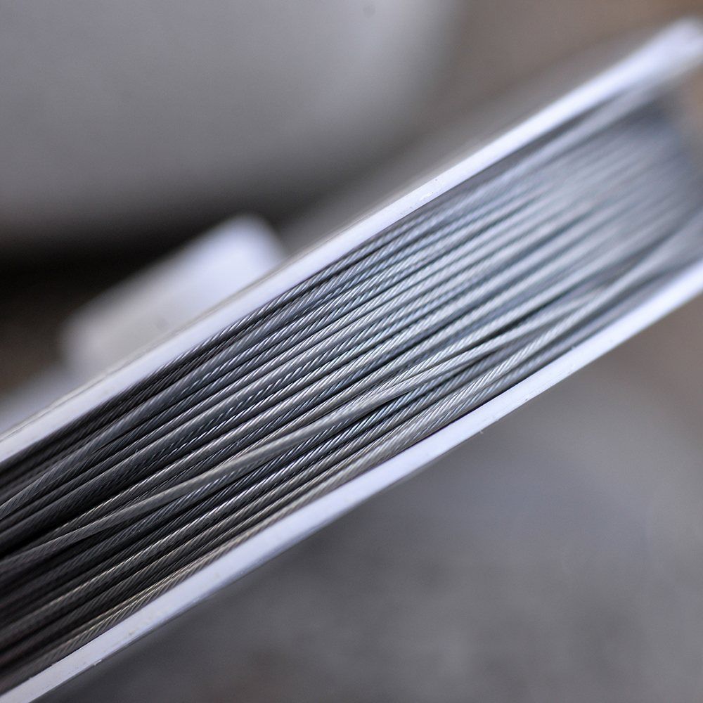 тросик ювелирный в оплетке, цвет серебристый, d 0.7 мм, 25 м