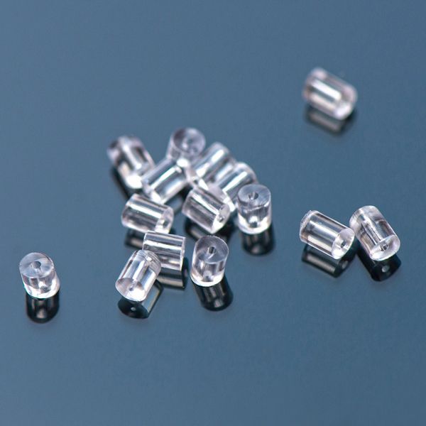 фиксаторы для сережек силиконовые, трубочка, 3x3 мм (уп 70+/-7 пар)