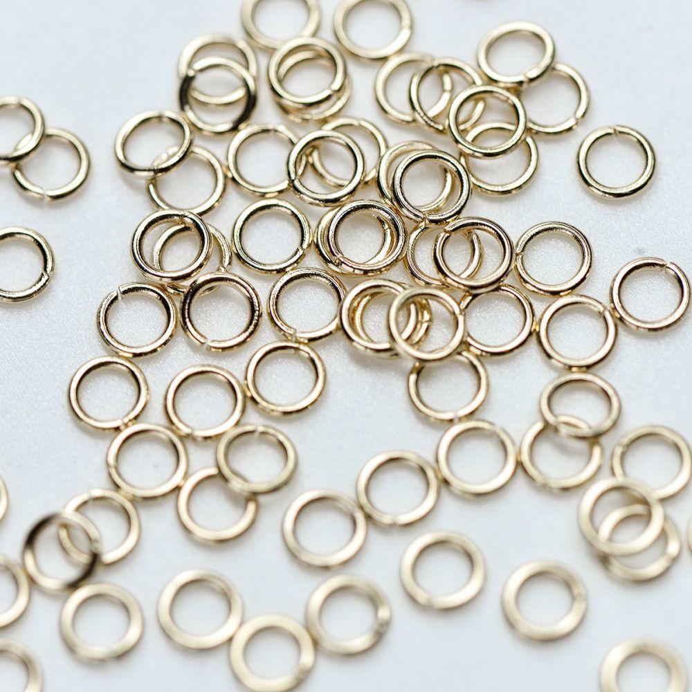 колечко соединительное 4, 304 stainless steel, позолота, 4 мм (150 шт+/-10 шт)