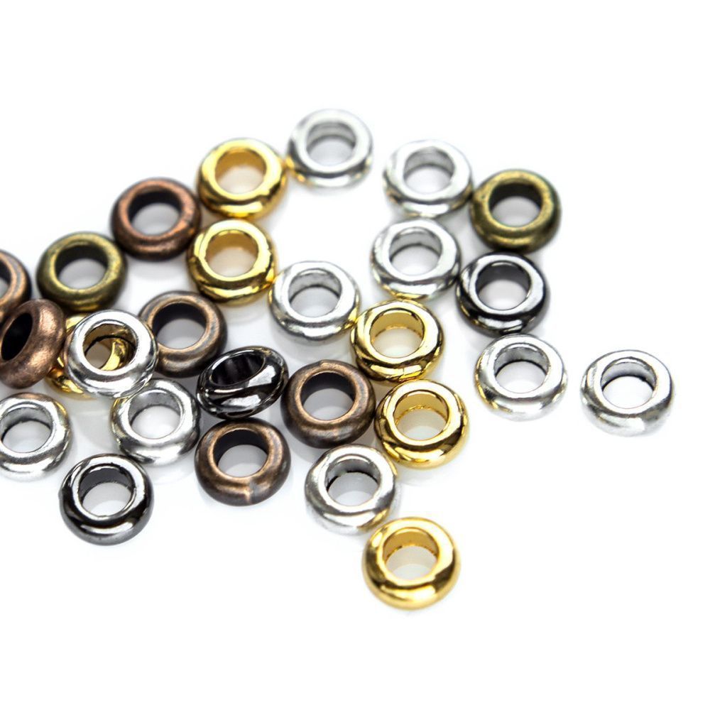 разделитель для бусин "шайба", цветовой микс, 7х3 мм