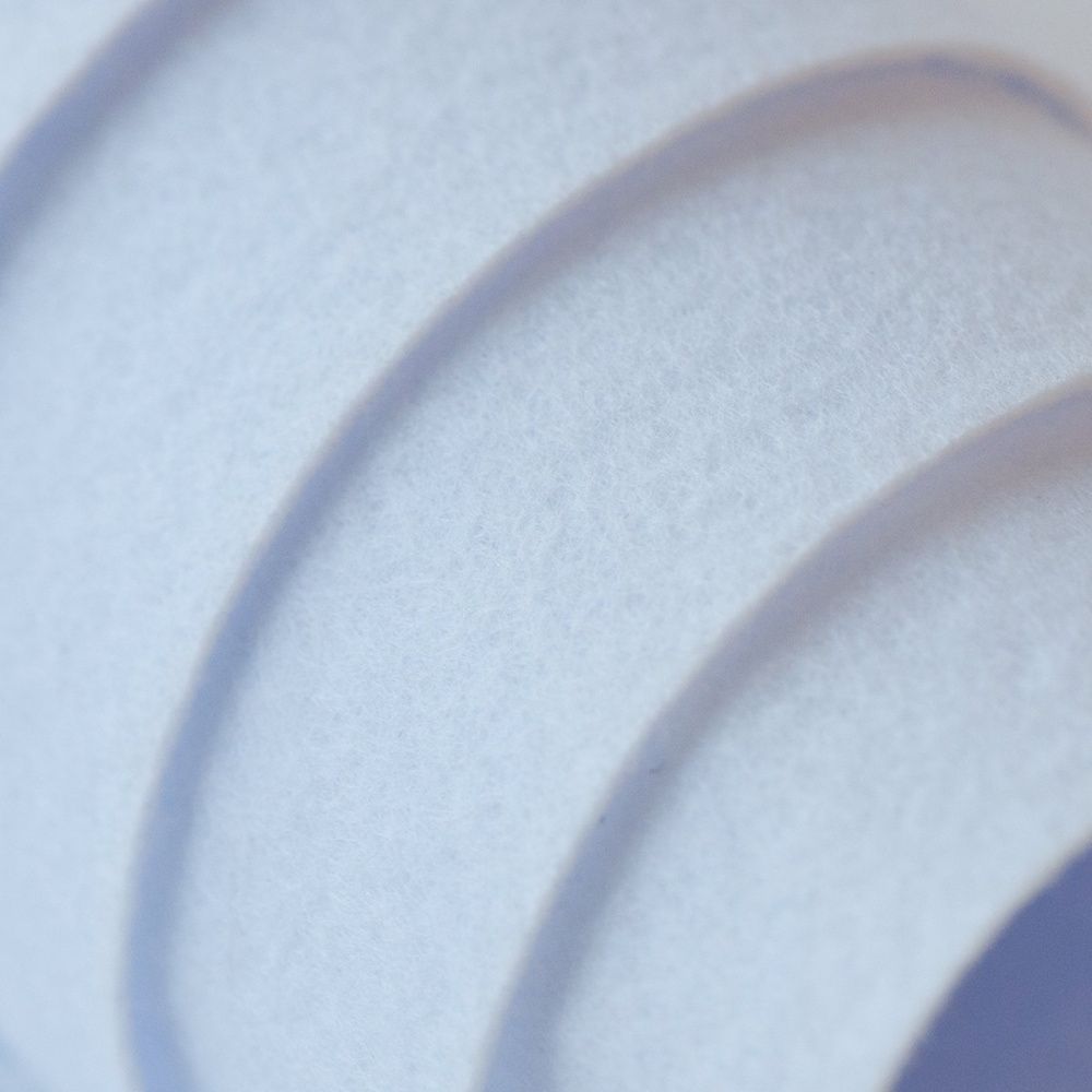 фетр 801 белый, 1.2 мм, погонный метр шир. 1.1 м