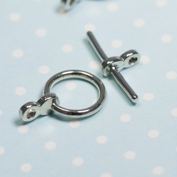 Замочки тоггл "торро", цвет платина, 19x12x3 мм