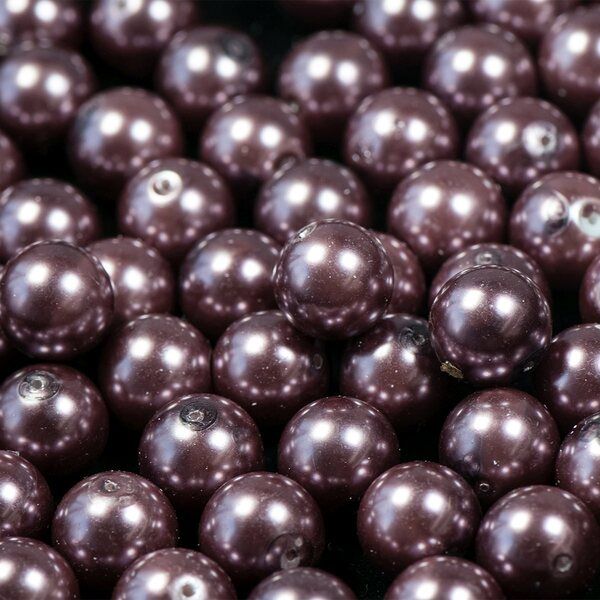 бусина, имитация жемчуга, стекло 16, цвет сиреневый, 16 мм (уп 7 шт)