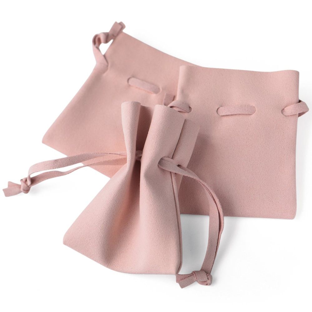 мешочек для украшений, микрофибра, цвет лососевый, 8x7 см