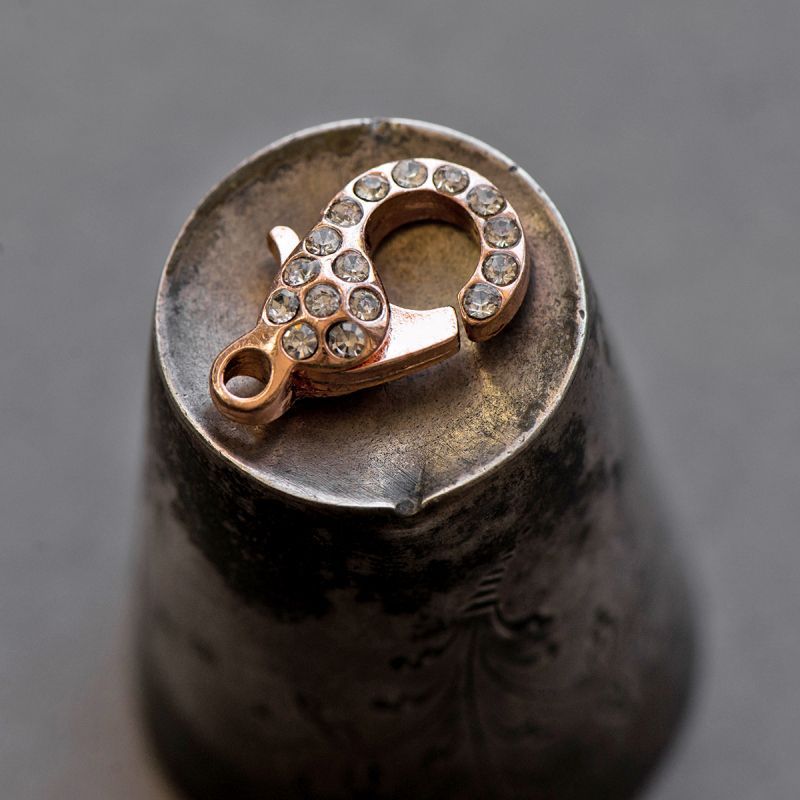 Замочки замочек-лобстер "глоу", цвет розовое золото, 21x12.5x7 мм