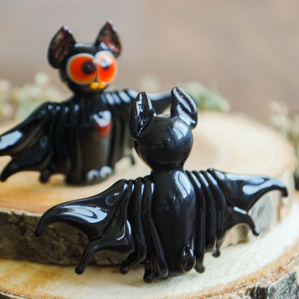 бусина, мурано "летучая мышь фредди", фигурная, 36х60 мм