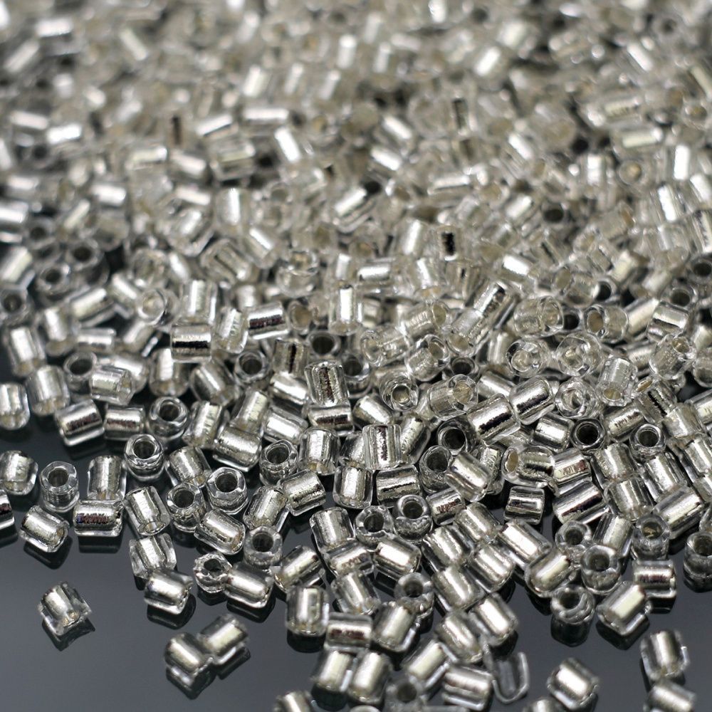 бисер "радуга", рубка, цвет прозрачный/серебрение (уп 7 г)