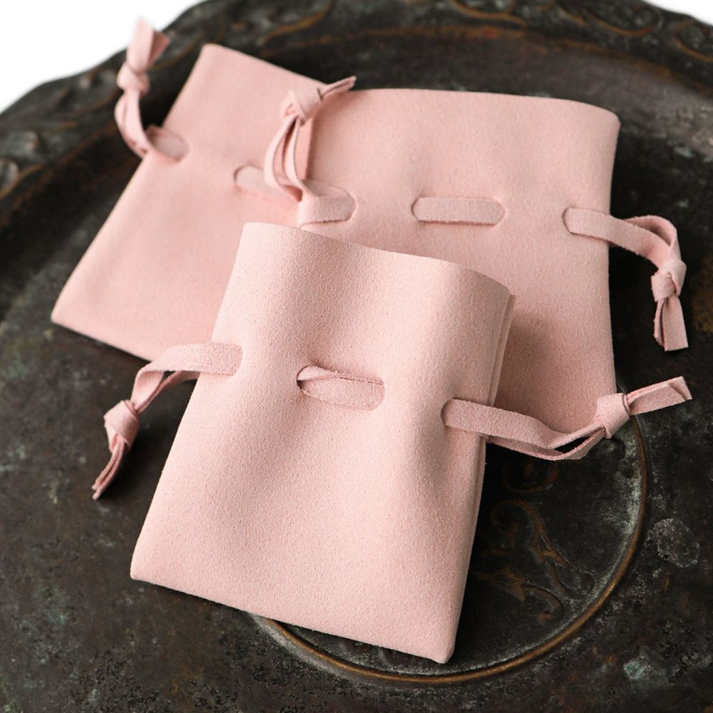 мешочек для украшений, микрофибра, цвет лососевый, 10x8 см