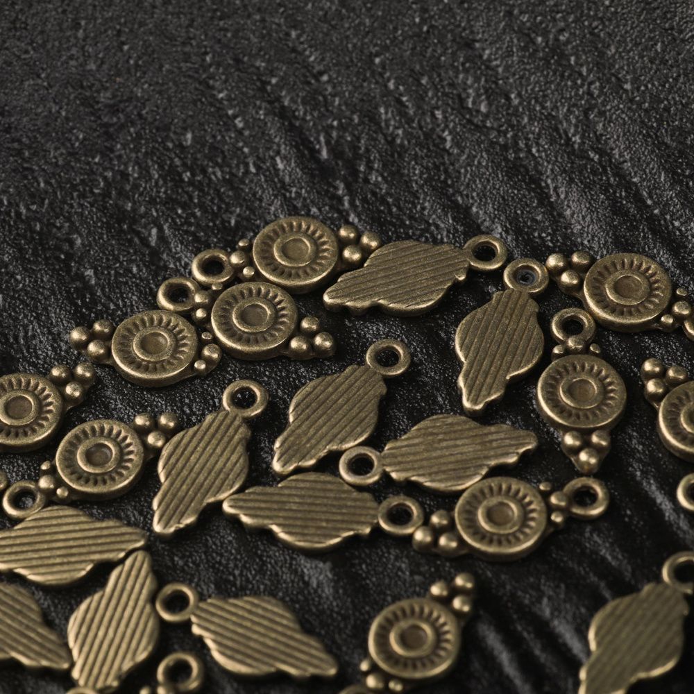 подвеска металл "митра", цвет античная бронза, 16x7x1.5 мм