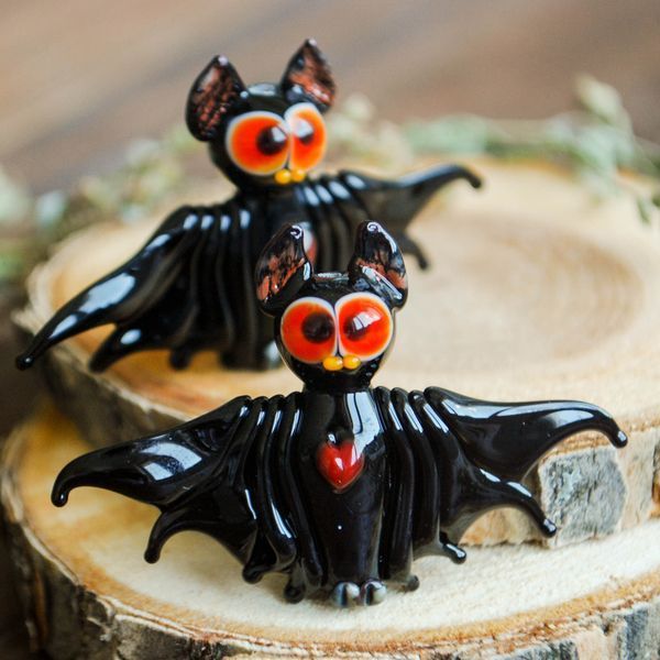 бусина, мурано "летучая мышь фредди", фигурная, 36х60 мм