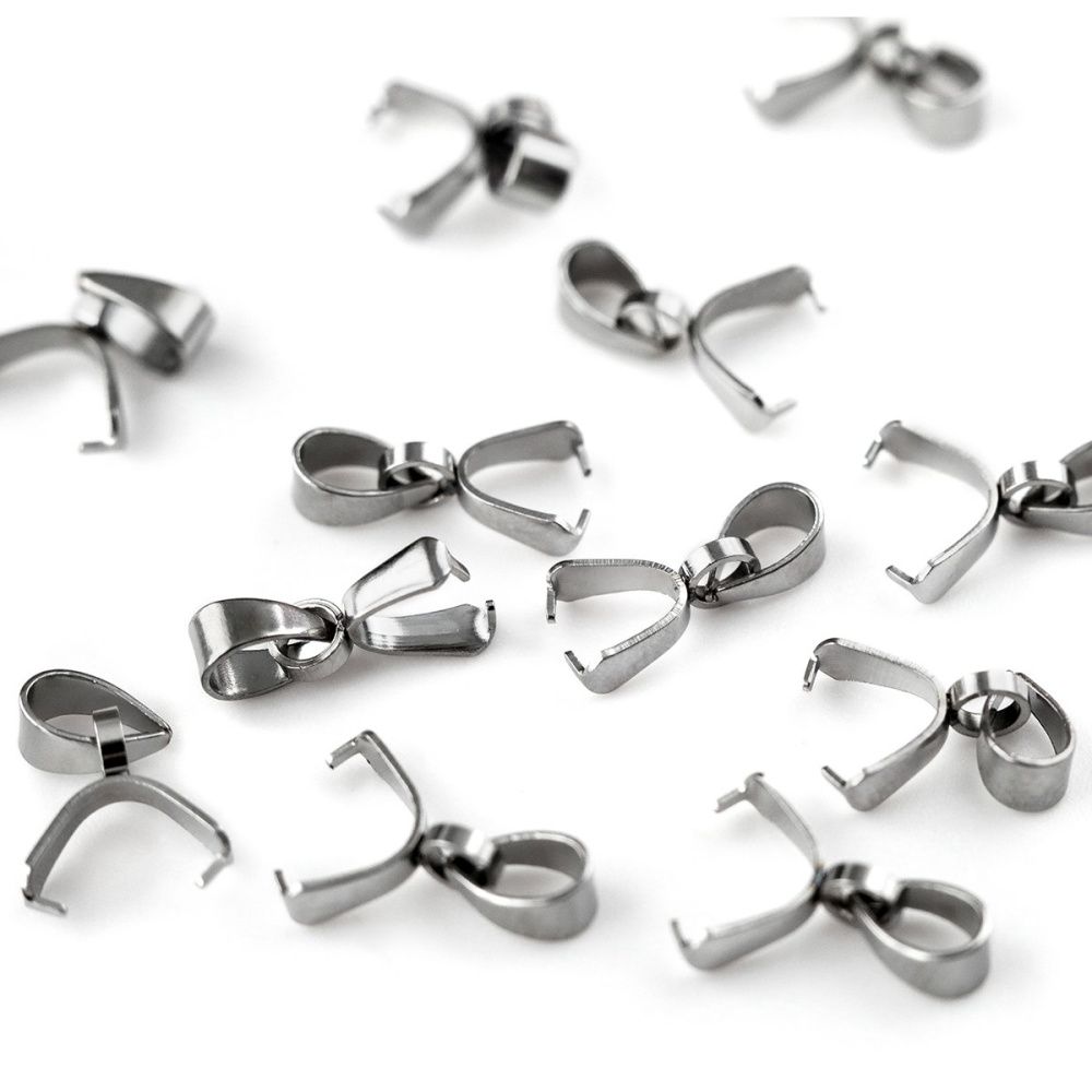 бейл с подвесом, 304 stainless steel, цвет стальной, 9x6.5x2.5 мм
