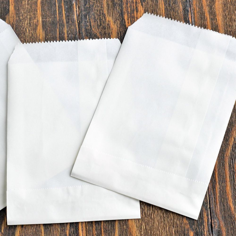 пакет крафт, бумага, цвет белый, 15x10 см