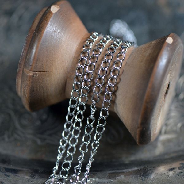 цепочка "стил-твист", 304 stainless steel, цвет стальной, звено 3x1.5 мм