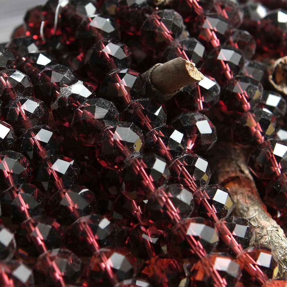 бусина, стекло абакус 12, граненая, цвет корицы, 12х8 мм