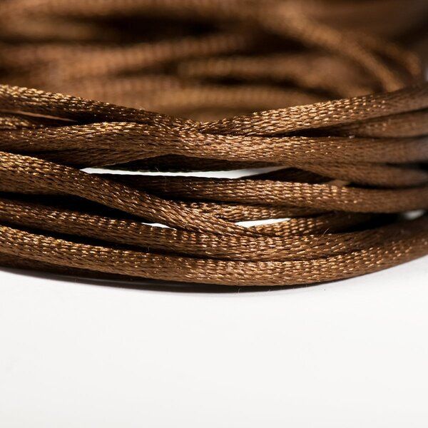 шнур атласный для кумихимо, цвет коричневый, 2 мм