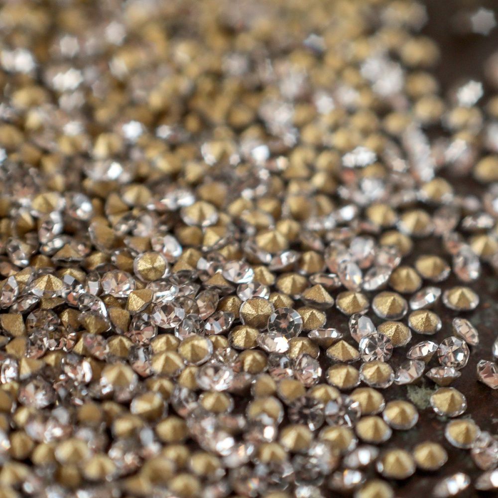 стразы ювелирные, стекло, цвет crystal, 1.35-1.4 мм (уп 20 шт +/-2 шт)