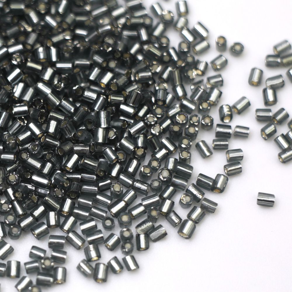 бисер "радуга", рубка-гексагон, цвет грифельно-серый, 11/0 2cut (уп 7 г)