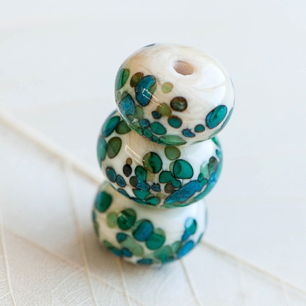 бусина, мурано "россыпь", абакус,15х9мм