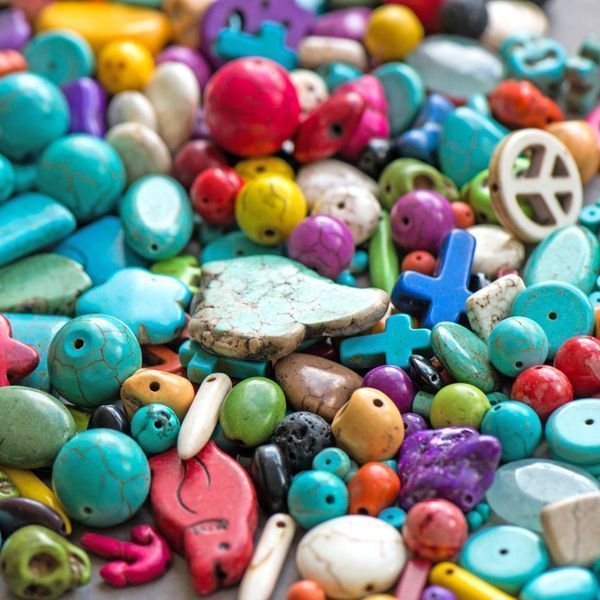 бусина говлит синтетический "фортекс", цветовой и размерный микс (уп. 20 г)