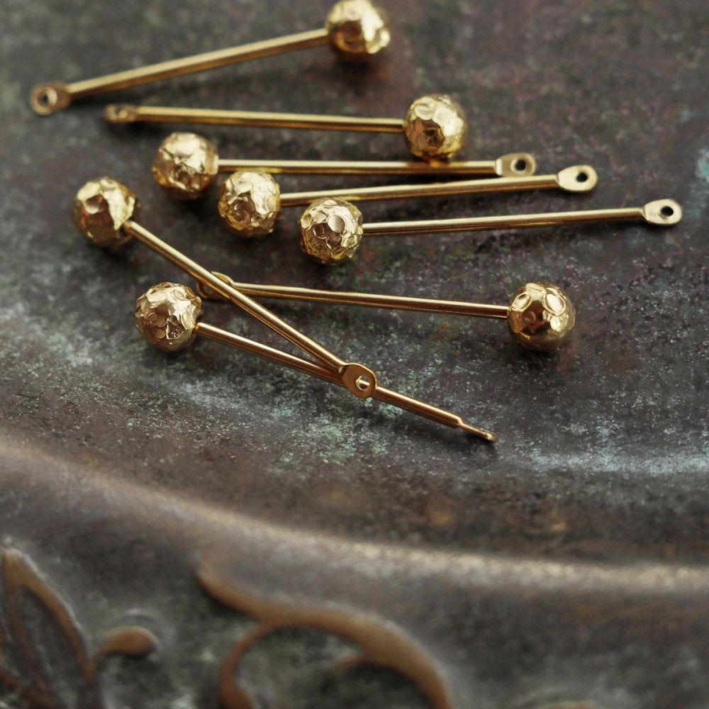 подвеска стальная "булава", цвет золото, 28.5х5 мм