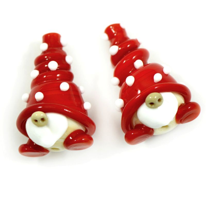 бусина, мурано "гном кристмас", фигурная, 23-26х16-18 мм