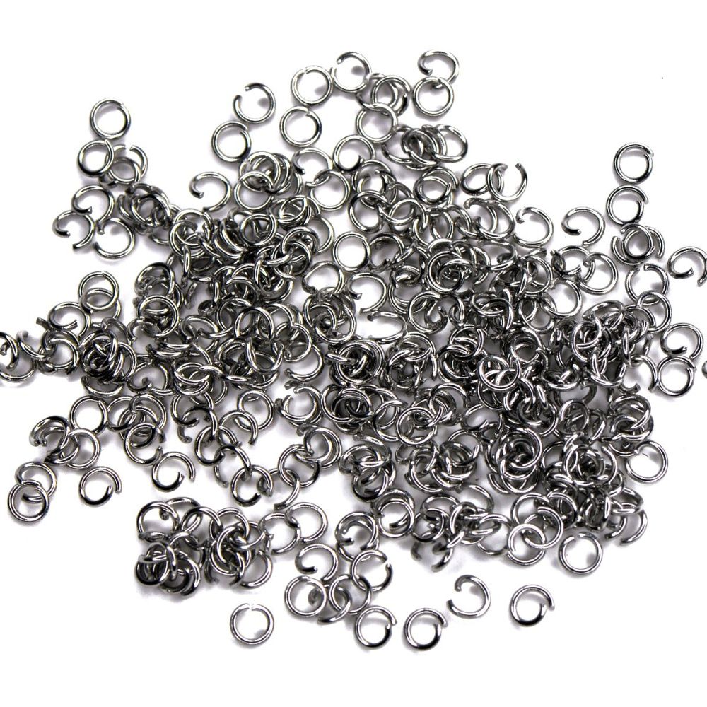 колечко соединительное 4, 304 stainless steel, цвет стальной, 4 мм (уп ок.310 шт)