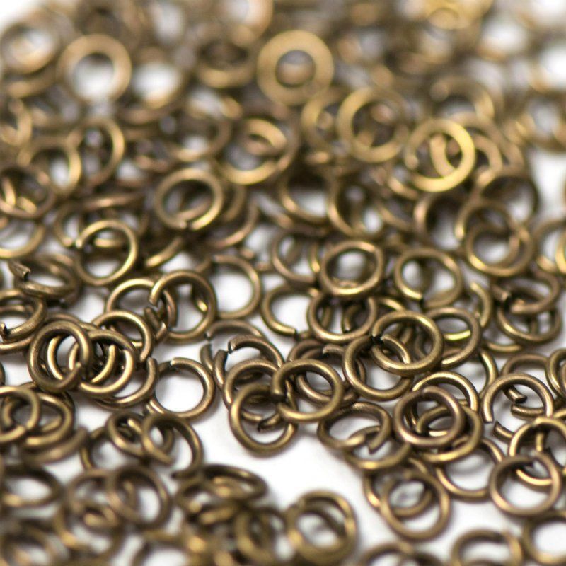 колечко соединительное 4, цвет античная бронза, 4 мм (уп ок. 300 шт)