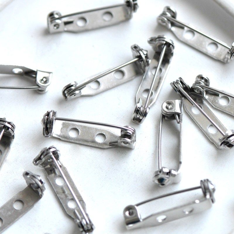 основа для броши "ланча" с поворотным механизмом, цвет платина, 21.5x5 мм