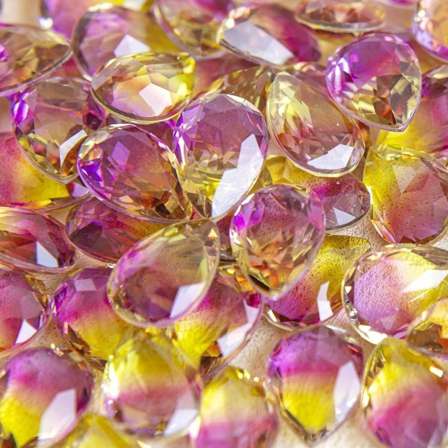 кабошон стекло кристалл, каплевидный, цвет turmaline #9, 14х10 мм