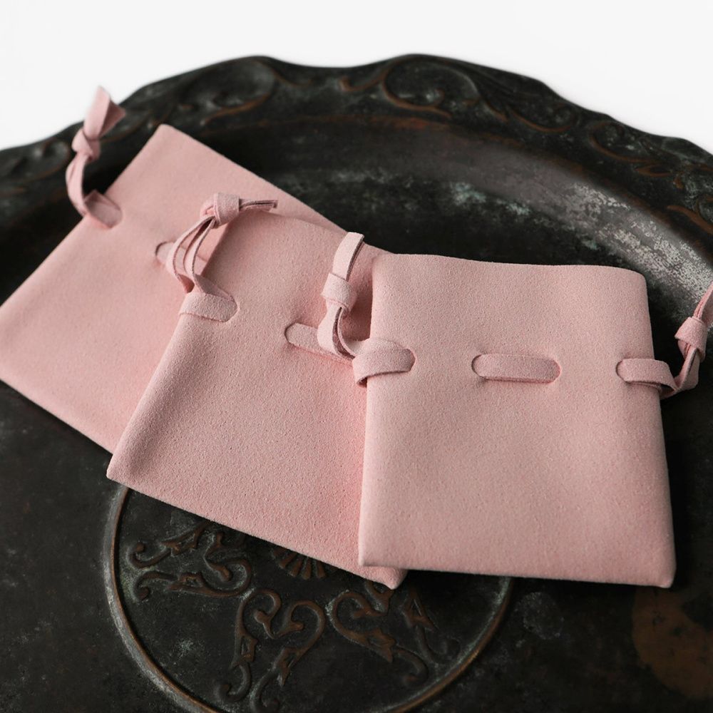 мешочек для украшений, микрофибра, цвет лососевый, 10x8 см