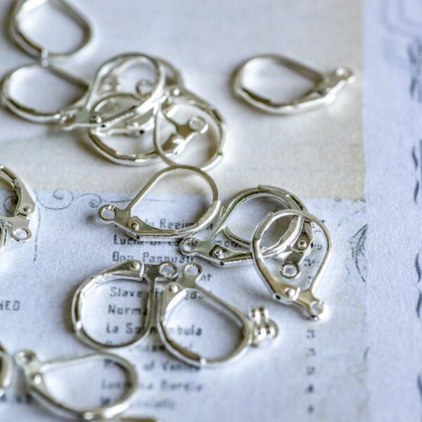 швензы "кристи", цвет серебро, 17.5х10х2 мм