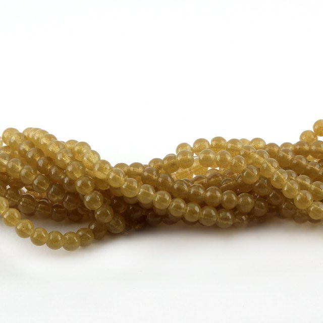 бусина, имитация нефрита, стекло 4, цвет темный хаки, 4 мм  (уп 30+/-3 шт)