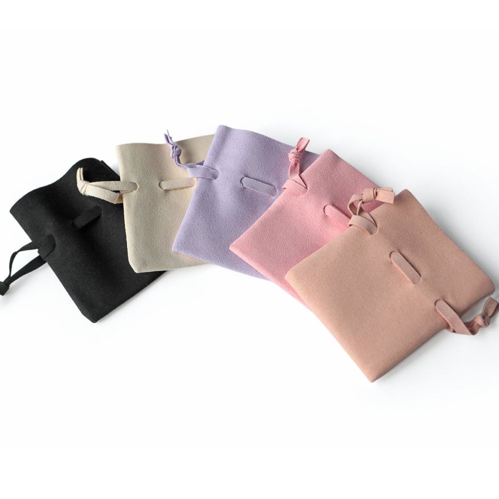 мешочек для украшений, микрофибра, цвет лососевый, 8x7 см