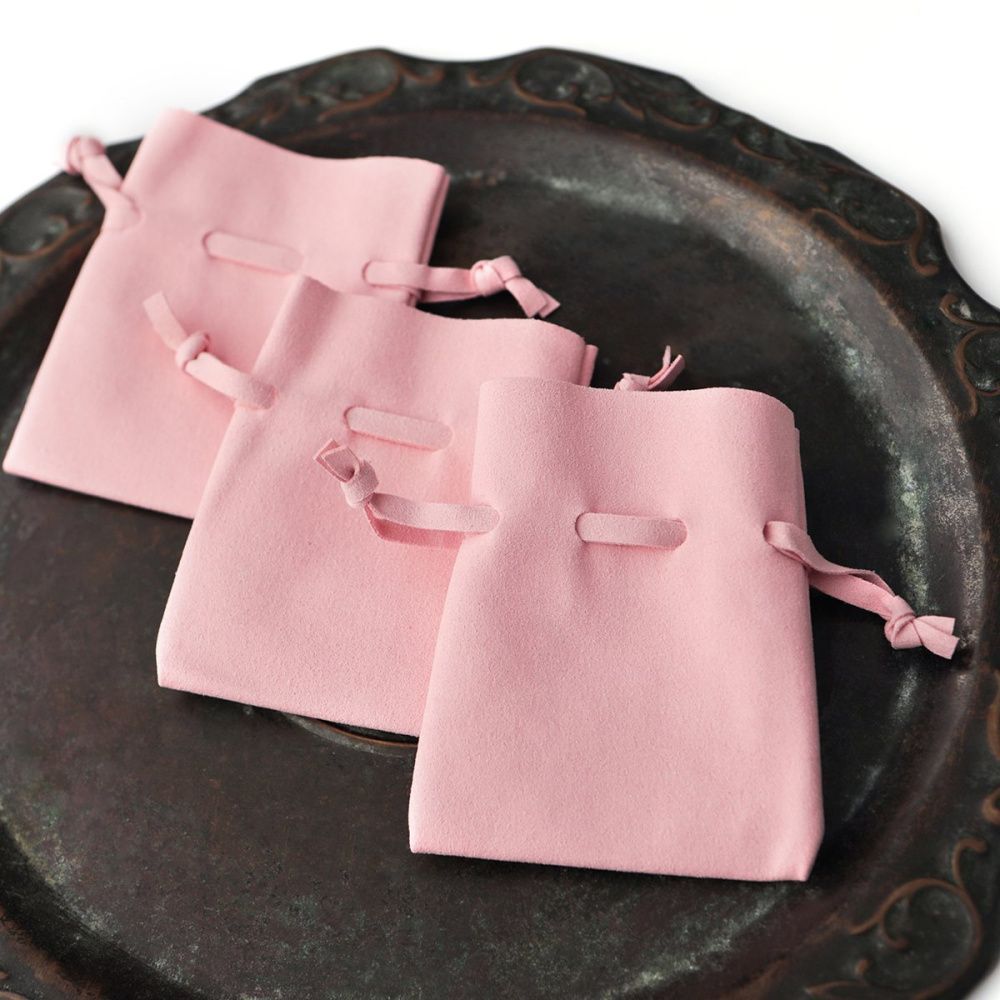 мешочек для украшений, микрофибра, цвет розовый, 10x8 см