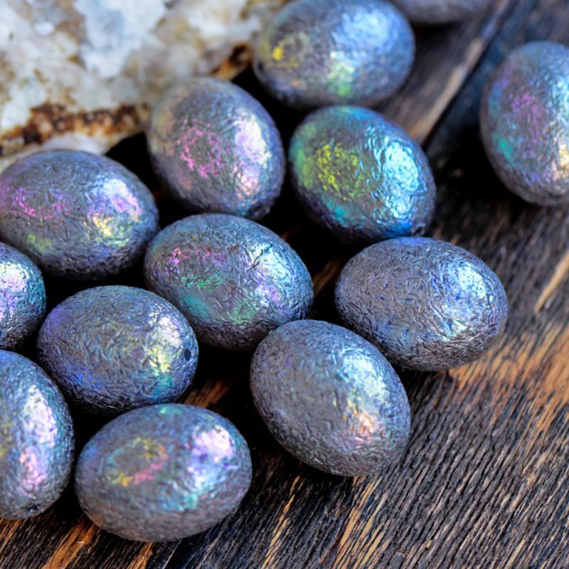 бусина, имитация хлопкового жемчуга, овал, акрил, серый ав, 23x17.5 мм