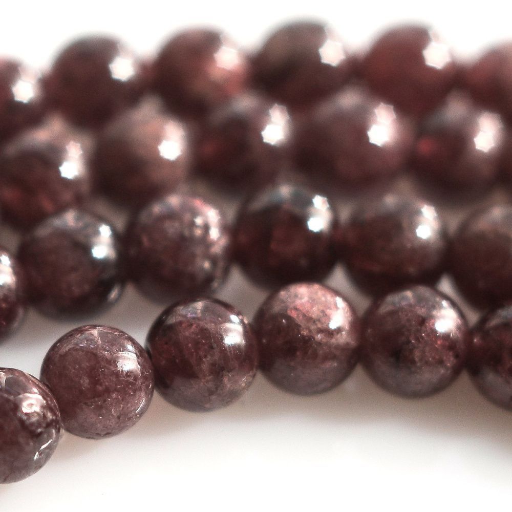 бусина гранат 4, цвет темно-красный, 4 мм (стренд 24 шт.)