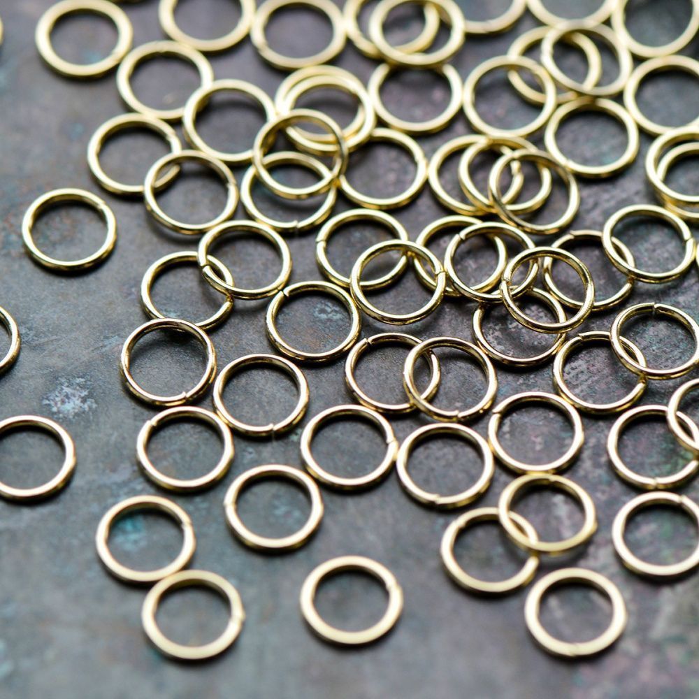 колечко соединительное 6, 304 stainless steel, позолота, 6 мм (100 шт+/-10 шт)