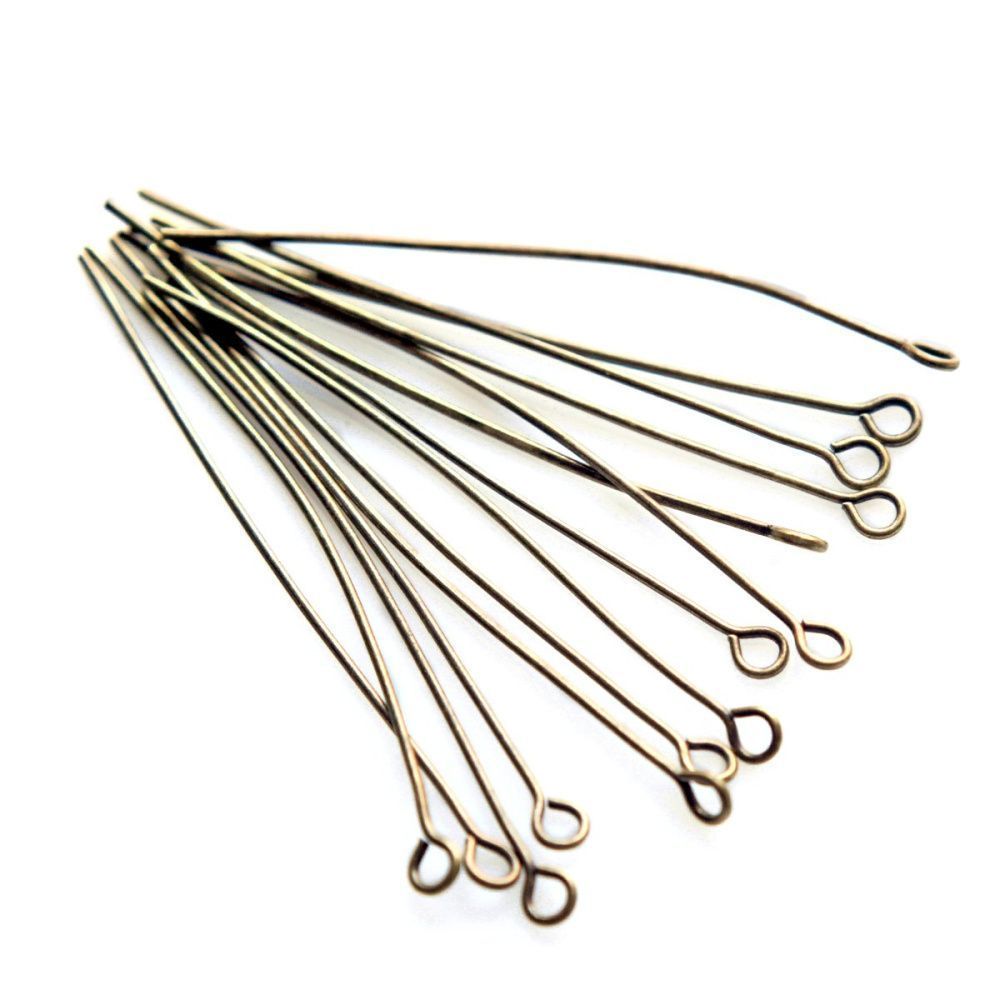 пины с петлей, цвет античная бронза, 50х0.7 мм (уп ок. 180 шт)