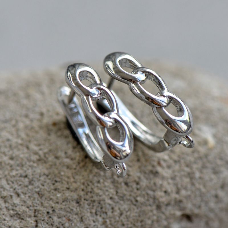 швензы "цепь", покрытие платиной, 18.5x5.5x12.5 мм 