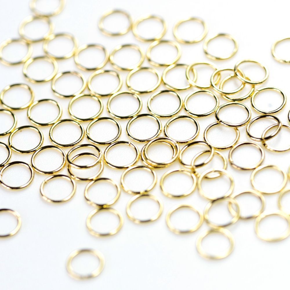 колечко соединительное 6, 304 stainless steel, позолота, 6 мм (100 шт+/-10 шт)