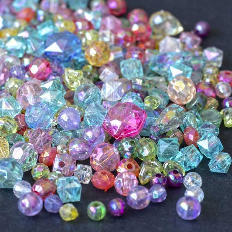 микс акриловый разной формы "акварель", цветовой микс (уп 20 г)