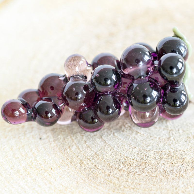 бусина, мурано "виноград", темно-сиреневый, 30х18 мм