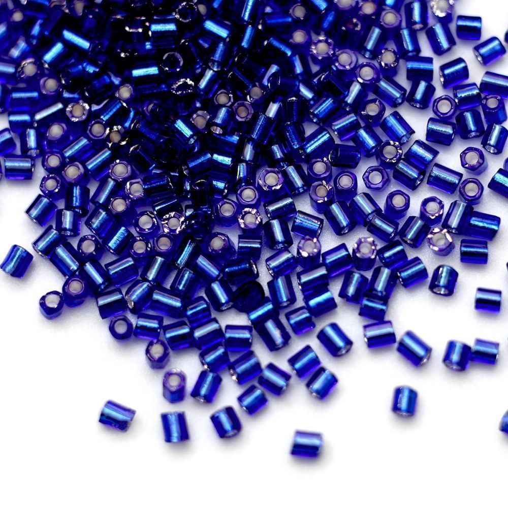 бисер "радуга", рубка, цвет фиолетово-синий/серебрение (уп 7 г)