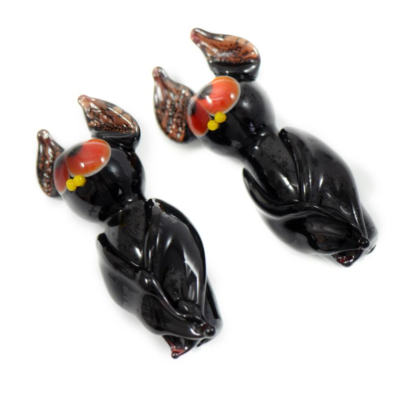 бусина, мурано "летучая мышь майкл", фигурная, 36х16 мм