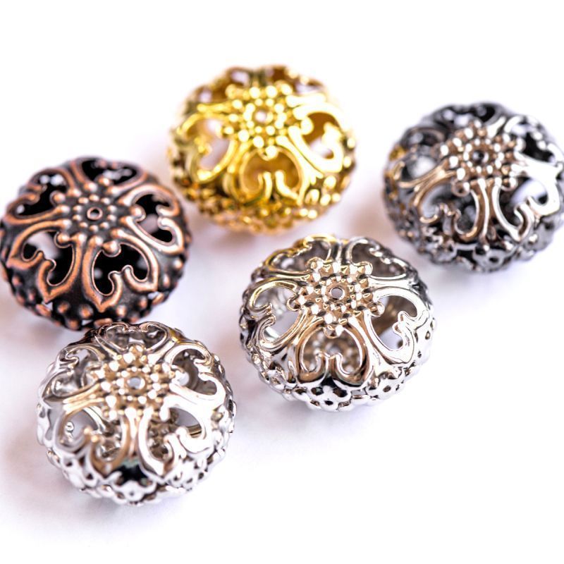 бусина, металл "винтаж", абакус, цветовой микс, 23х12.5 мм