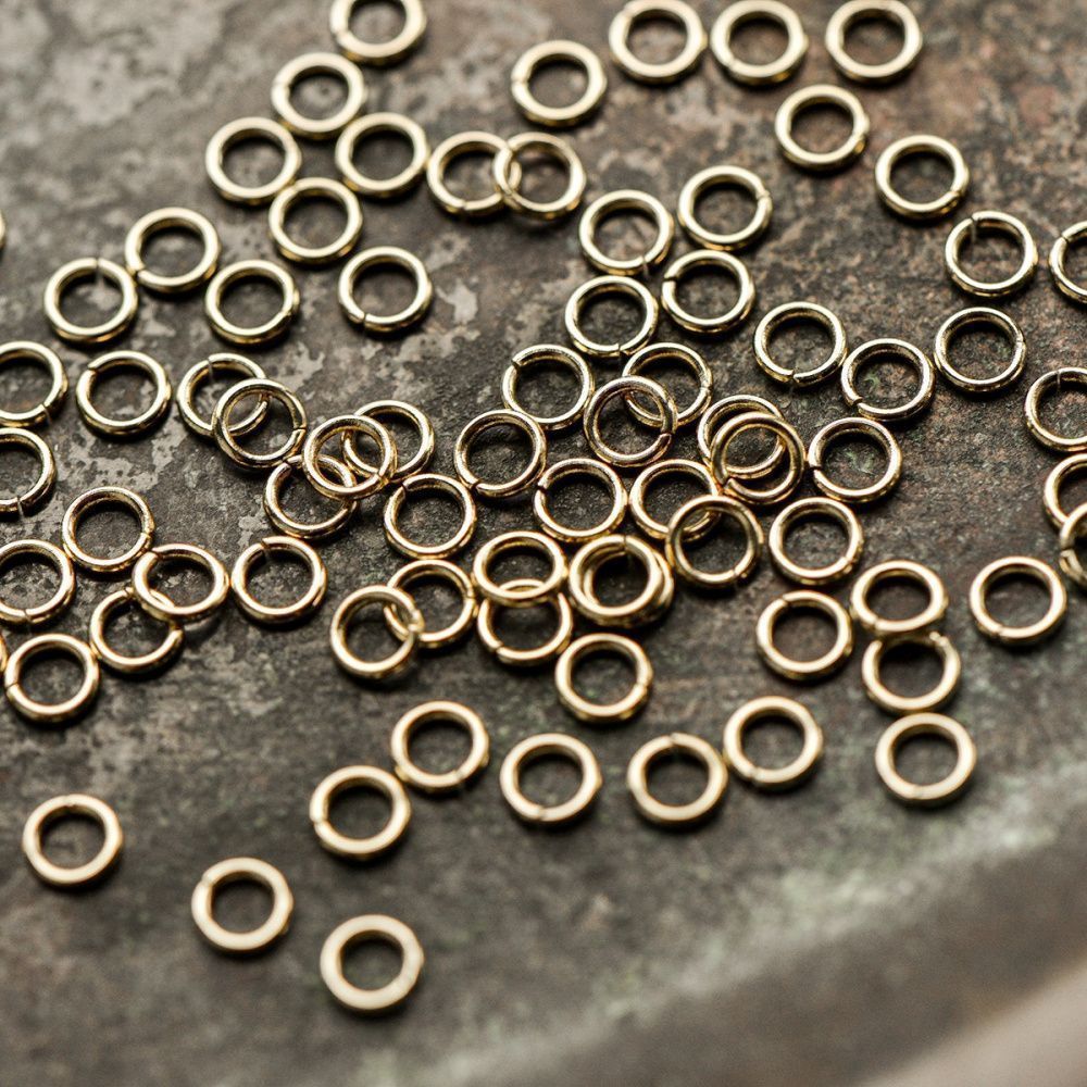 колечко соединительное 4, 304 stainless steel, позолота, 4 мм (150 шт+/-10 шт)