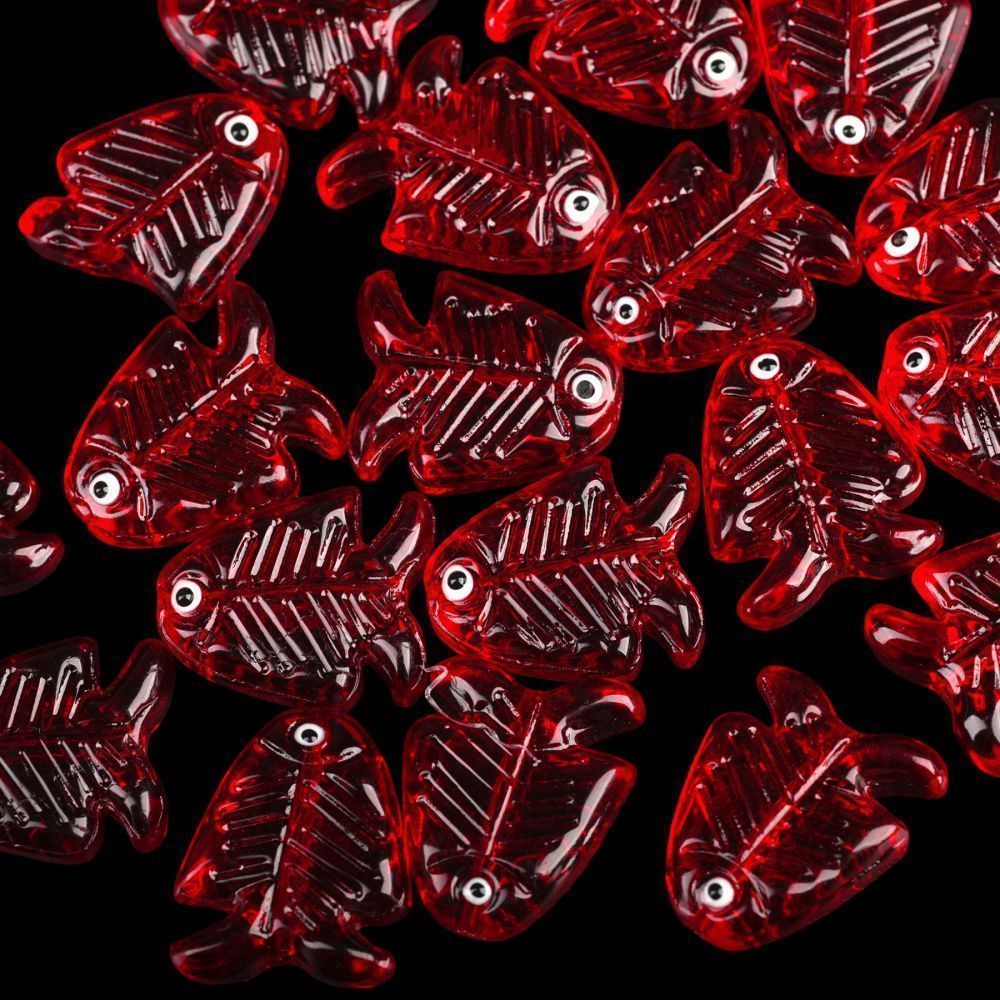 бусина, лэмпворк "скалярия", стекло, цвет красный, 21.5x18x7 мм