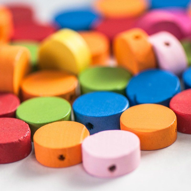 бусина дерево, таблетка, цветовой микс, 13х5 мм