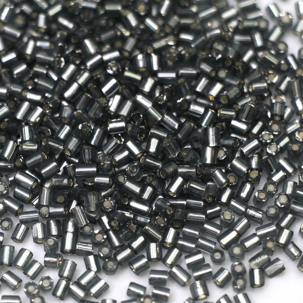 бисер "радуга", рубка-гексагон, цвет грифельно-серый, 11/0 2cut (уп 7 г)