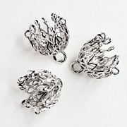 Колпачок для бусин "Шандельер", покрытие платиной, 12x11 мм